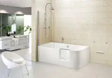 Ottofond Badewanne Free-Gate rechts 180 x 80 cm, weiß