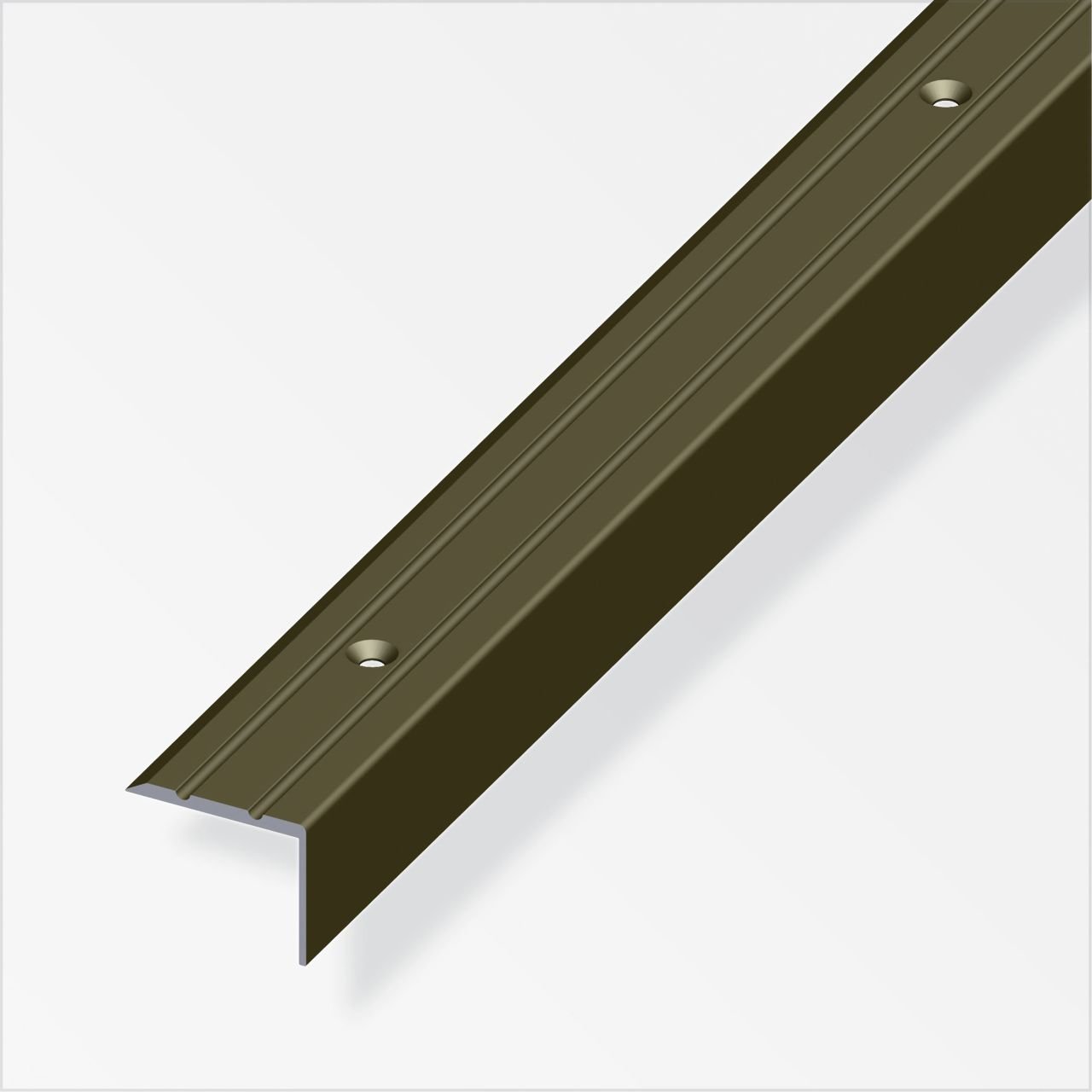 alfer Treppenprofil 1 m, 25 x 20 mm Aluminium eloxiert bronze GLO763240167