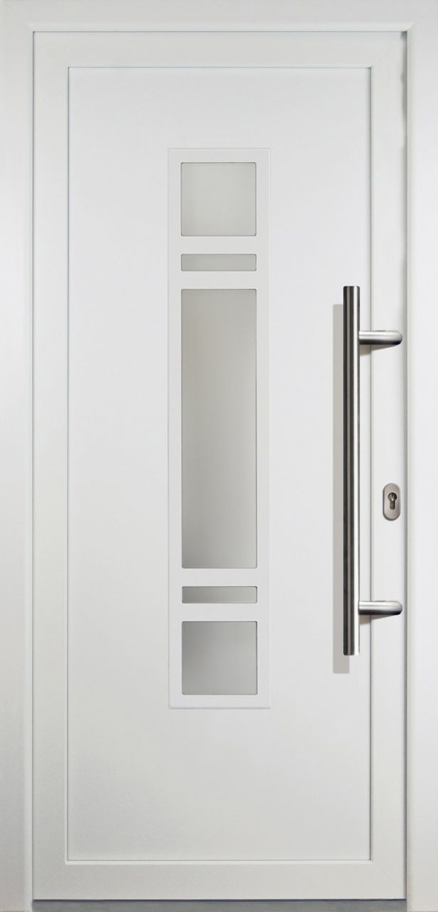 Meeth Haustür Signum Exclusiv PVC Modell 83 98 x 208 cm, DIN rechts, weiß