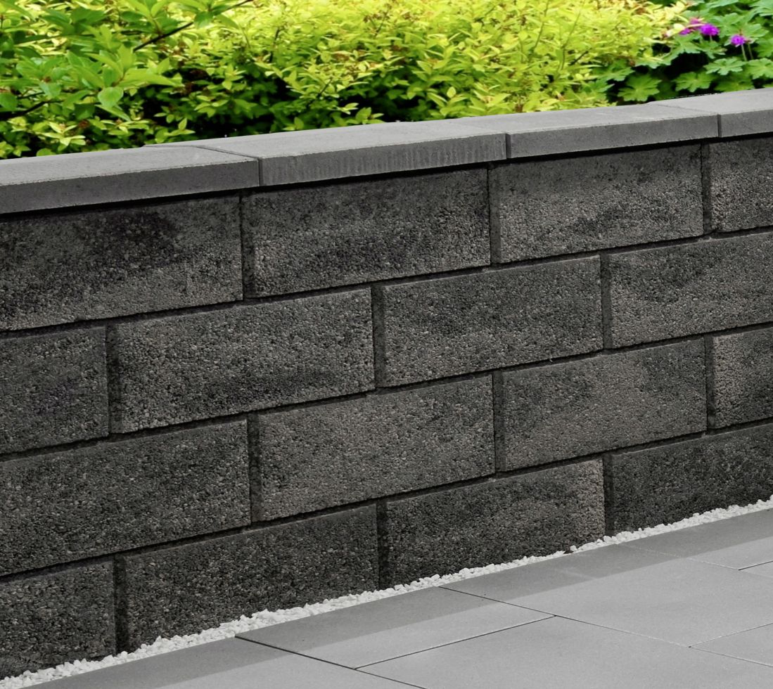 Primaster Mauerstein Garten 50 x 25 x 20 cm grau anthrazit nuanciert