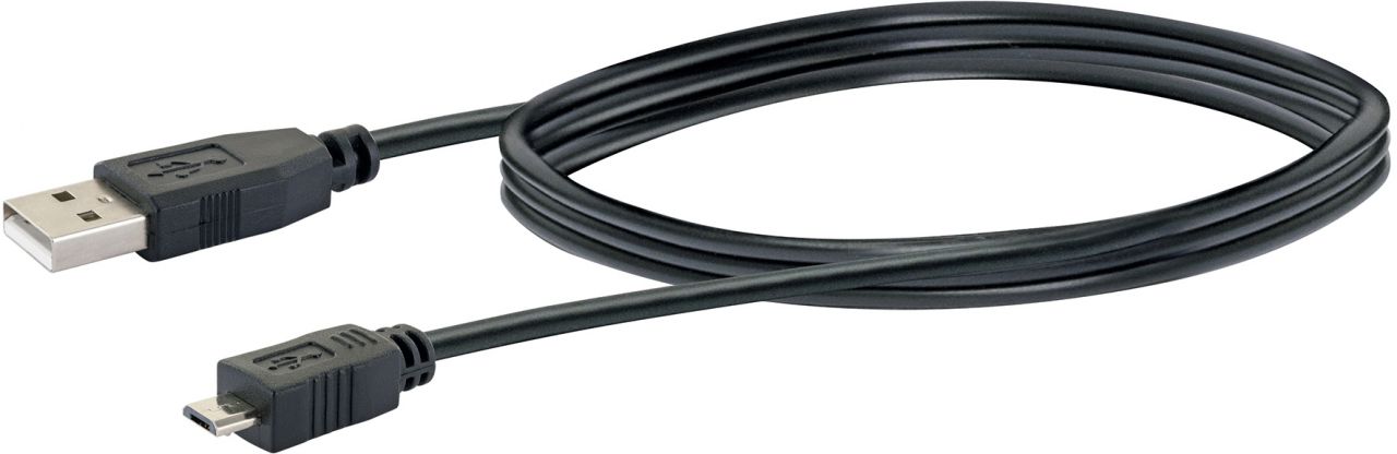 Schwaiger Micro USB Ladekabel CK1511 533 schwarz, 1m, 1x USB 2.0 A Stecker / 1x USB 2.0 Micro B Stec