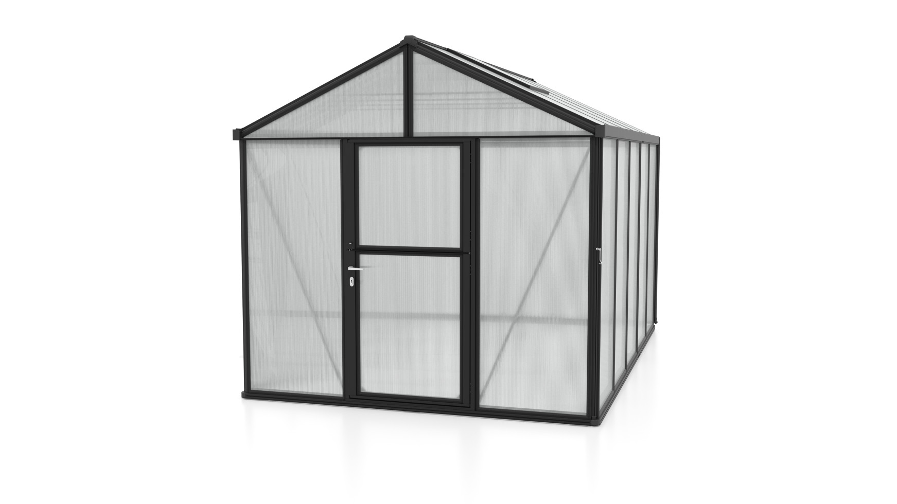 Vitavia Gewächshaus-Set Zeus 10000 HKP 10 mm schwarz 266 x 398 cm