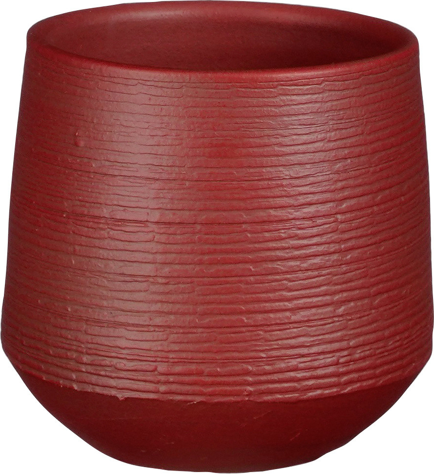 Mica Decorations Mica Blumentopf Evora dunkelrot Terracotta Ø 16 x 15 cm GLO692371385