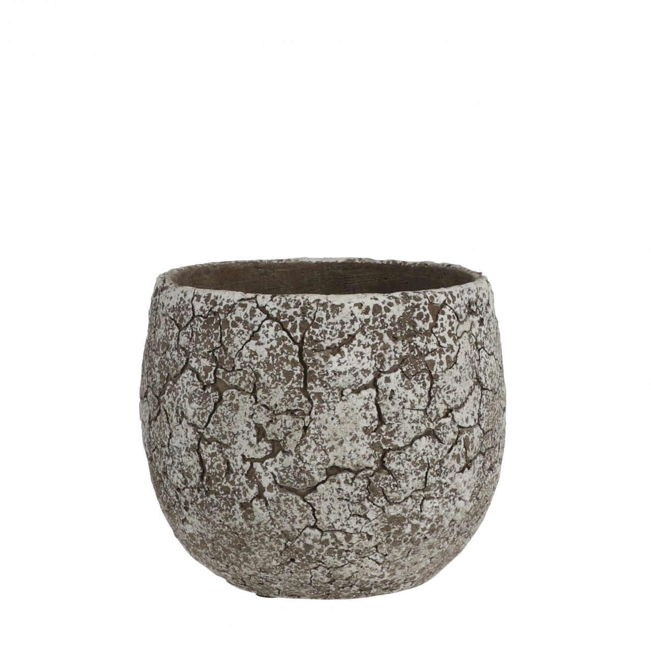 Mica Decorations Mica Blumentopf Thomas rund 12,5 x 15 cm off white GLO692360509