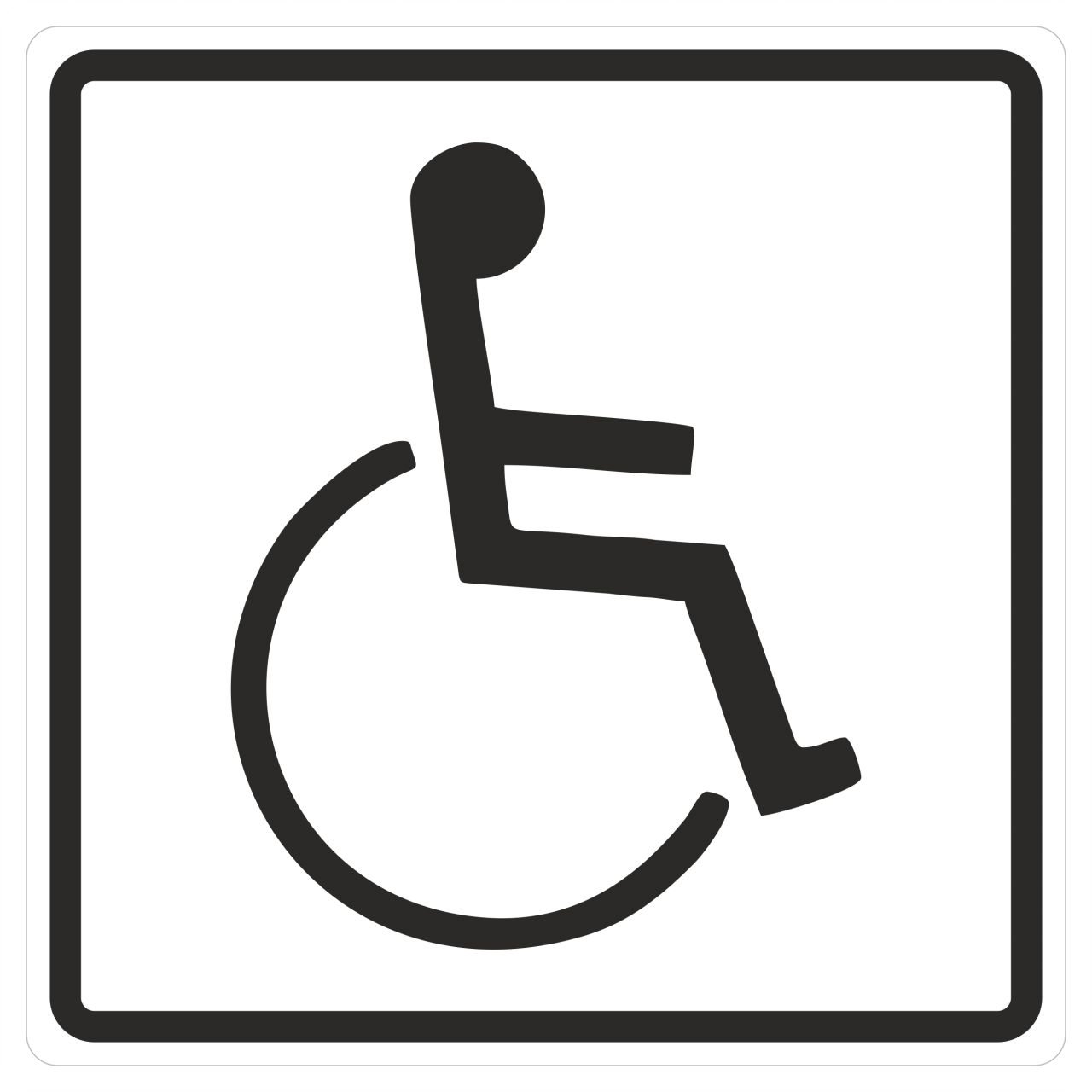 Hermann Schütz Türschild Behinderten-Symbol 100x100mm GLO680201228