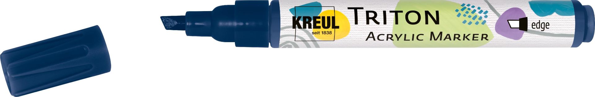 Kreul 17790 Set 6 Pennarelli Acrilici Triton Medium - Punta Media 1-3 Mm, Inchiostro Brillante, Opaco, Per Tela E Vetro - 5