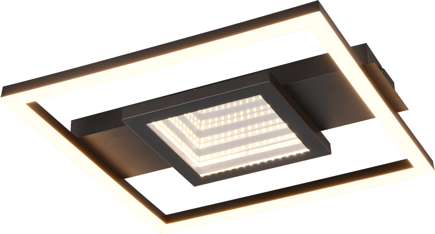 Trio Leuchten LED Deckenleuchte Wheeler 16 W schwarz matt eckig