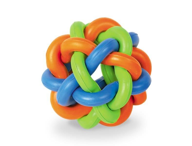 Nobby Vollgummi Knotenball Vollgummi, 9,5 cm