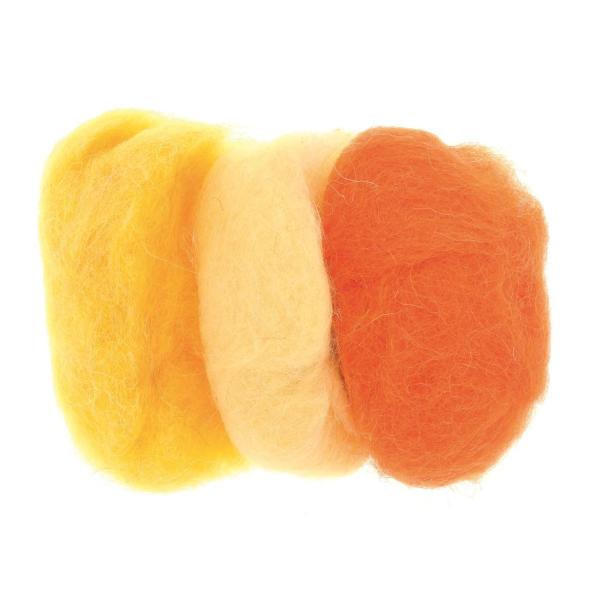 Glorex Schafwolle gelbmix 3 x 10g GLO663400345
