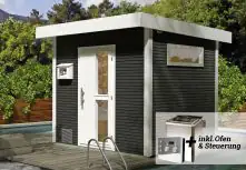 Weka Design-Saunahaus KUOPIO Sparset 9,0 kw BioS anthrazit