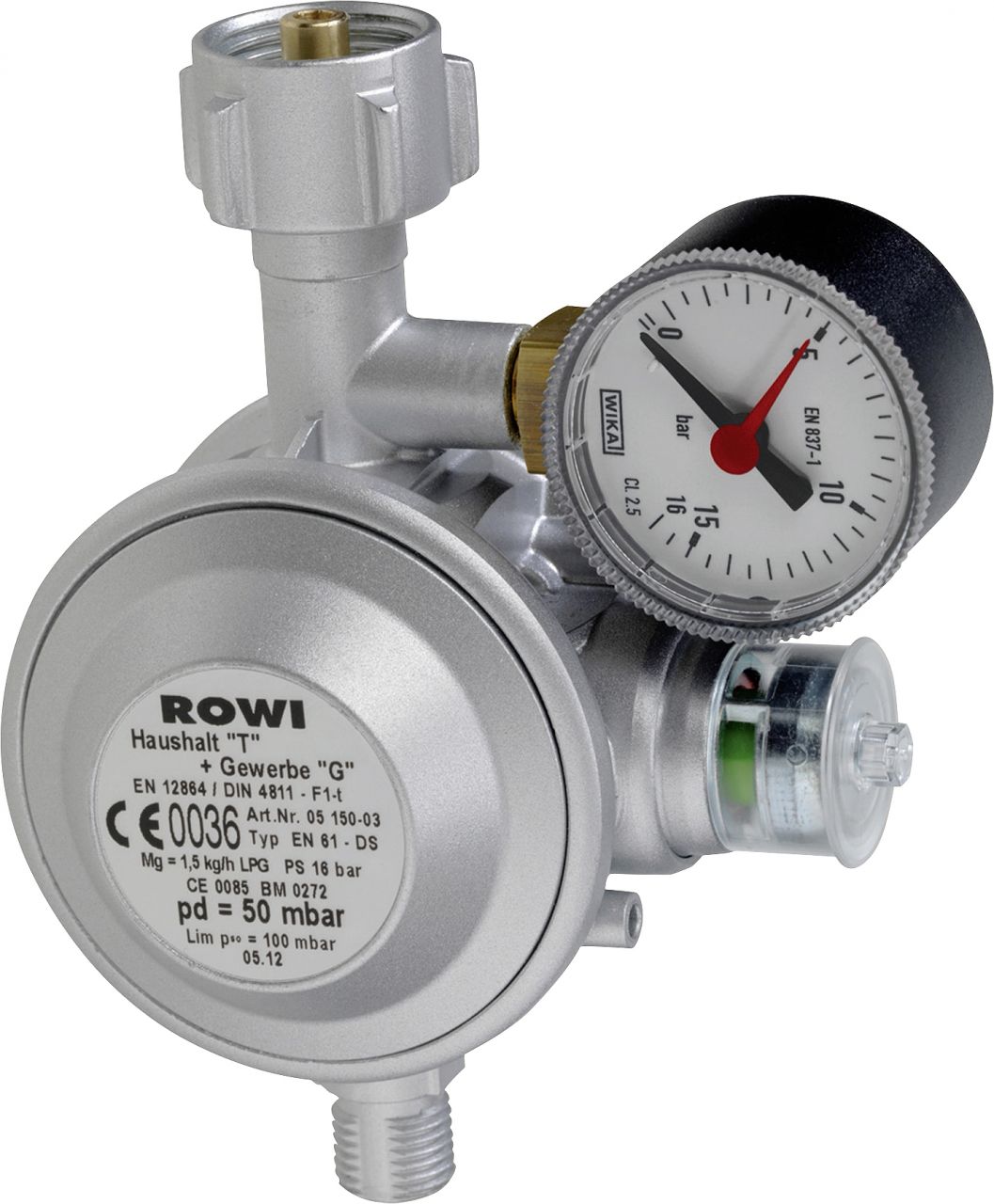 Gasdruckregler 2,5 Bar - Druckminderer Für Brenner & Gasgeräte