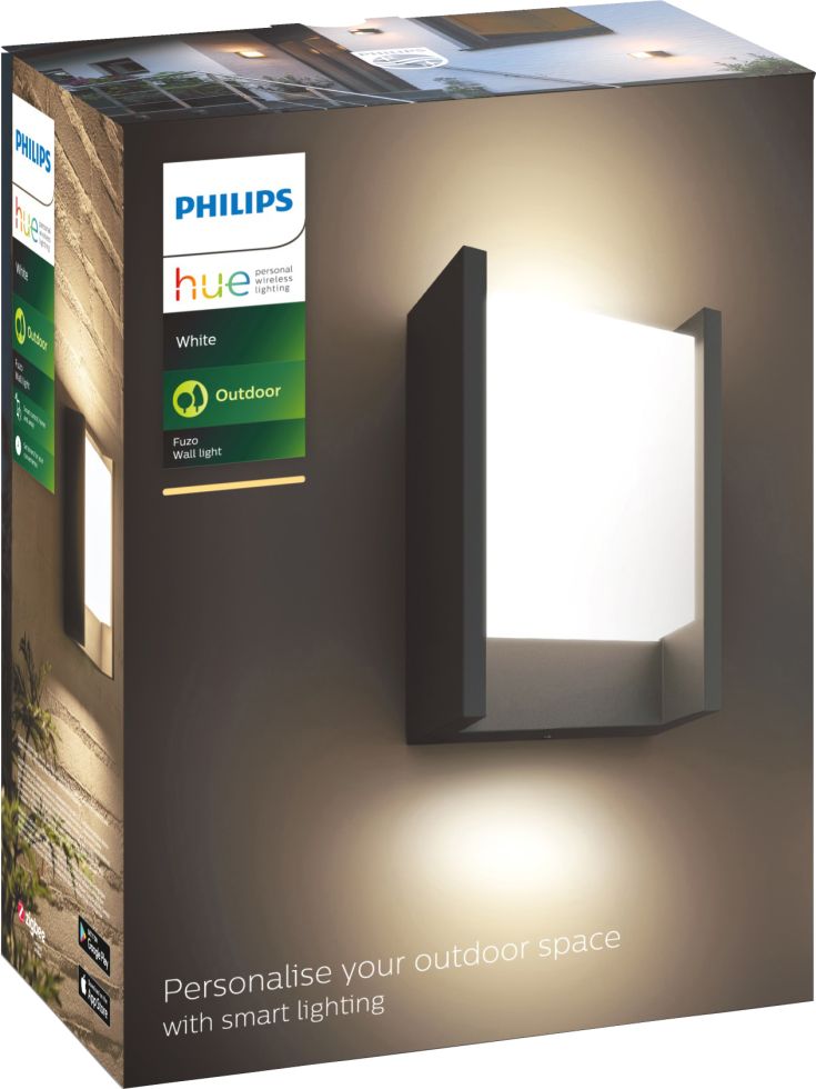 Philips Hue LED AußenWandleuchte White Fuzo schwarz warmweiß kaufen