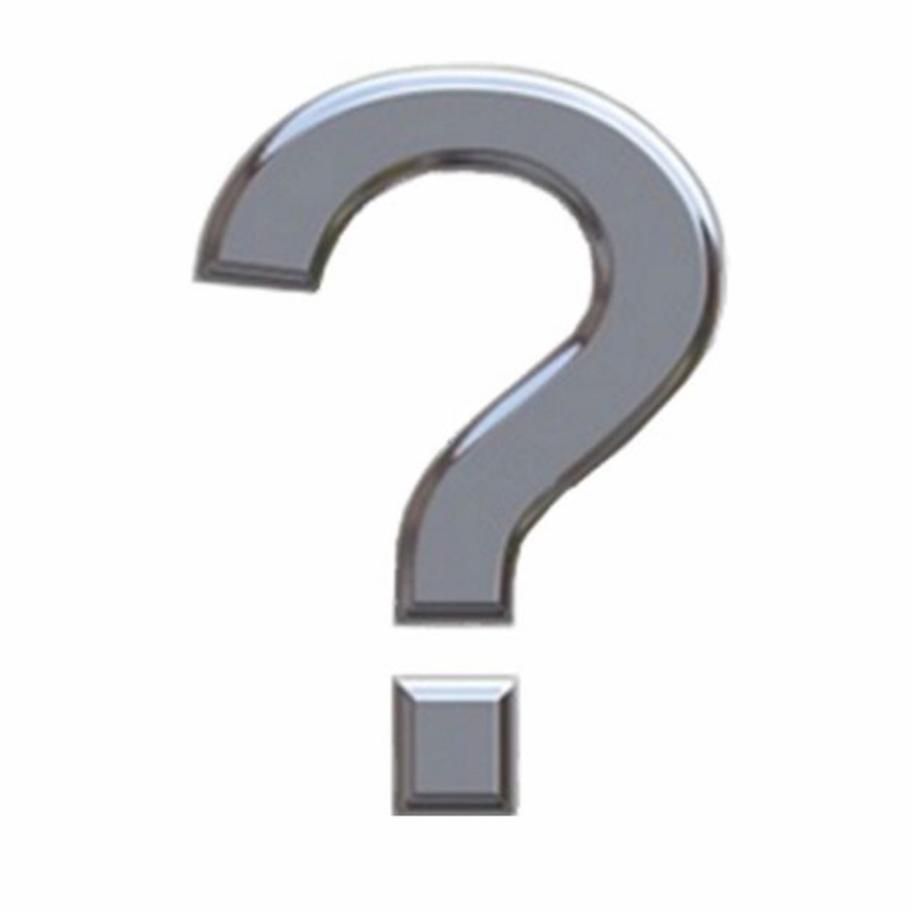 Hermann Schütz 3D-Relief-Chrome-Sonderzeichen Fragezeichen 20x20mm Punkt