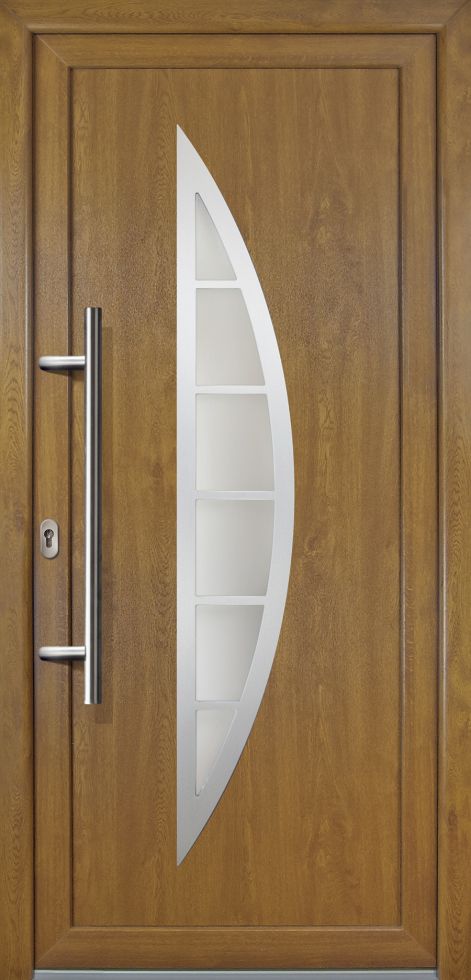 Meeth Haustür Signum PVC Exclusiv PVC Modell 28 108 x 208 cm, DIN links, Golden Oak