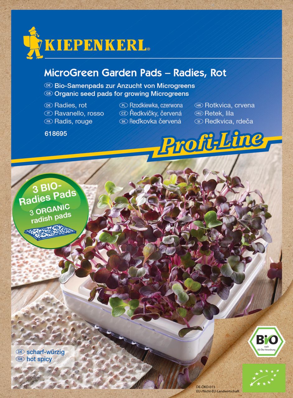 Pflanzen Kiepenkerl BIO Microgreen Pads Radieschen rot Nachfüllpad GLO693109132