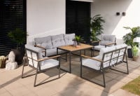 Primaster Gartenmöbel-Set Salina Stahl 5-teilig