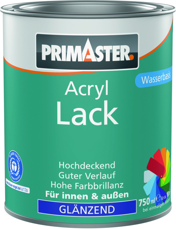 Primaster Acryl Lack taubenblau glänzend 750 ml