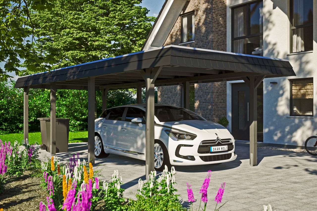 SkanHolz SKAN HOLZ Carport Wendland 362 x 870 cm mit Aluminiumdach GLO784205960