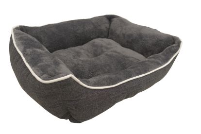 Nobby Komfortbett Classic Moppy Für Hunde & Katzen – Eckig, Grau, 60x50x18 Cm, Mit Anti-Rutsch-Noppen
