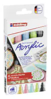 edding 5100 Acrylmarker medium 5er Set pastell 2-3 mm