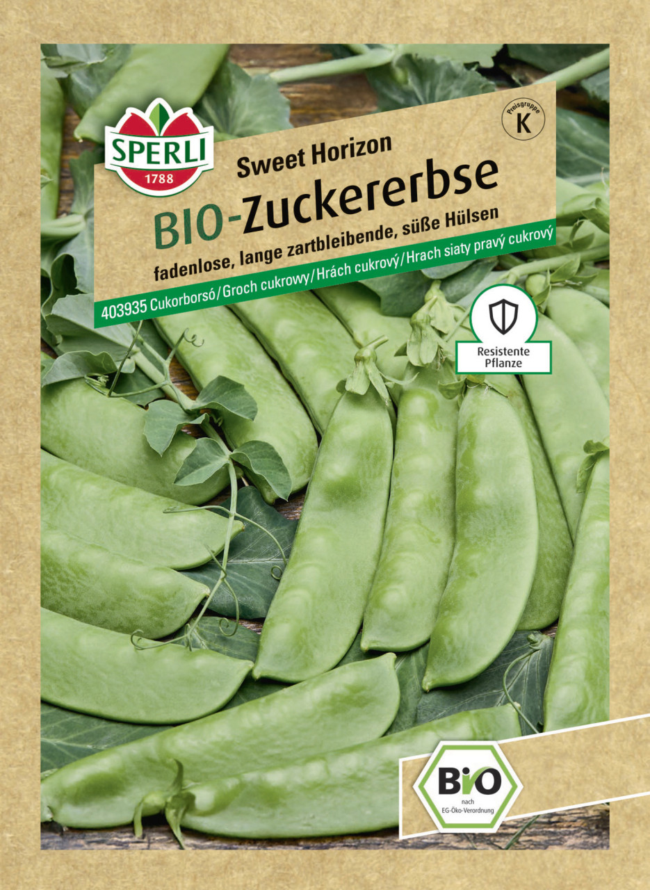 Sperli Saatgut BIO Zuckererbsen für bis zu 3-4 lfd. Meter