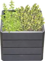 Garantia Hochbeet Ergo Quadro S 50 60 x 60 x 50 cm, stone, Wassersystem
