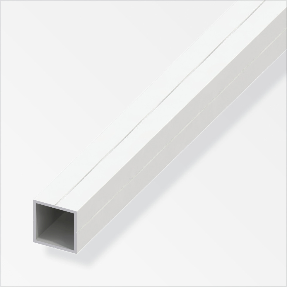 alfer Quadratrohr 1 m, 23.5 x 1.5 mm PVC (Kunststoff) glatt weiss