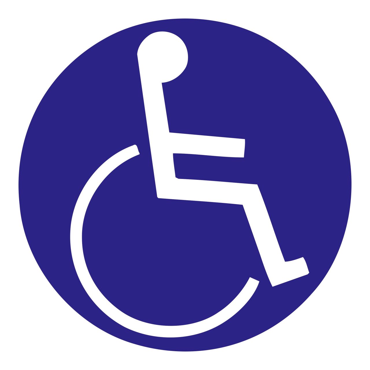 Hermann Schütz Aufkleber Behinderten-Symbol blau Ø 120mm GLO680201351