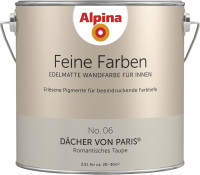 Alpina Feine Farben Wandfarbe No. 06 Dächer von Paris - romantisches graubraun 2,5 L