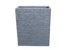 Raumteiler Pflanzgefäß Fiberglas grau 80 x 30 x 92 cm Brick-Optik