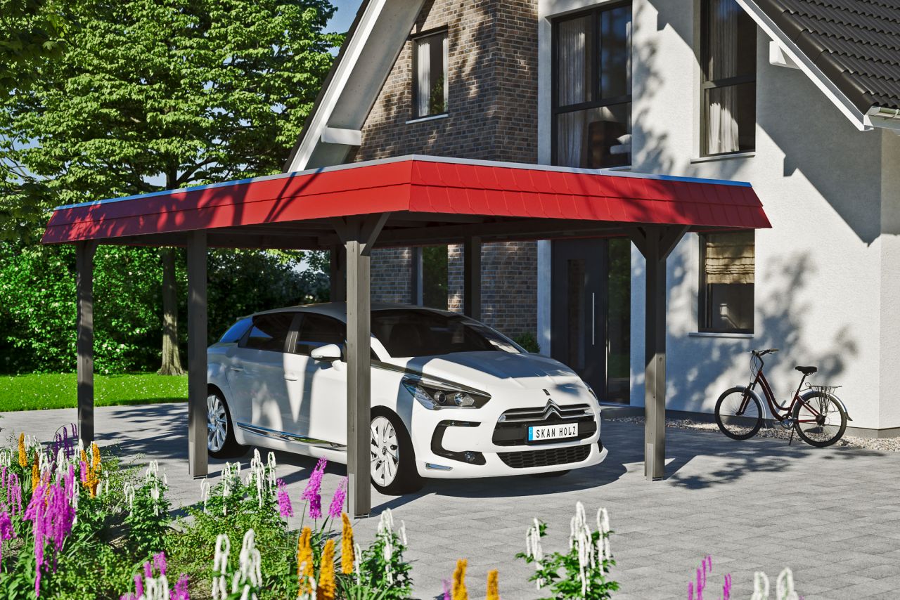SkanHolz SKAN HOLZ Carport Wendland 362 x 628 cm mit Aluminiumdach GLO784206056