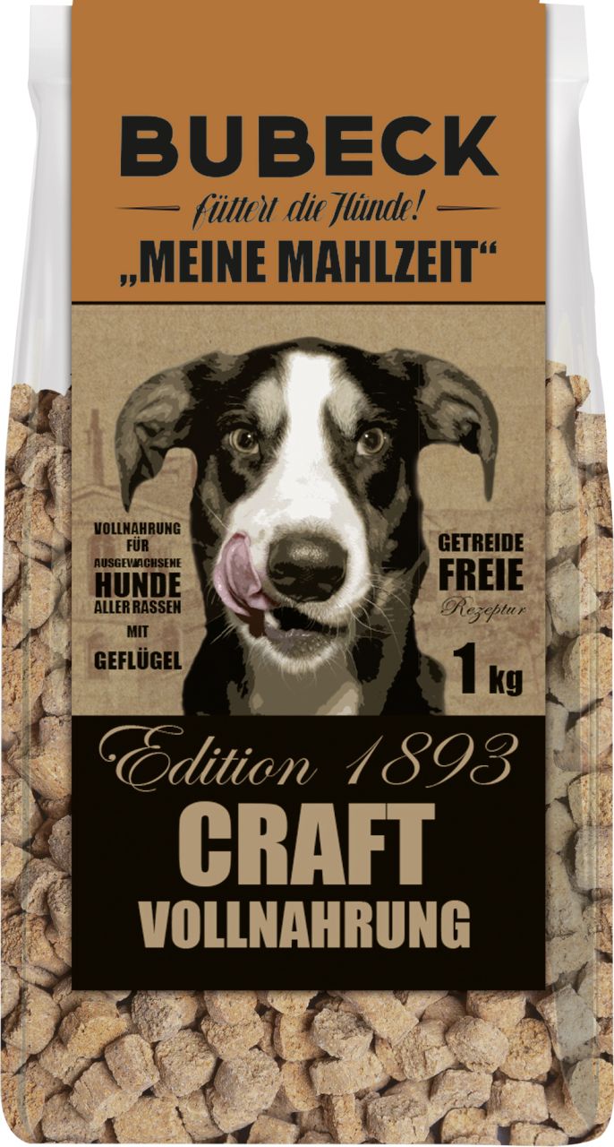 Bubeck Meine Mahlzeit Geflügel Adult Hundefutter gebacken 1 kg GLO629307581