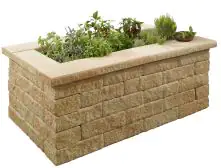 Kann Hochbeet-Set 3 Bruchstein 200 x 125 x 81 cm sandstein