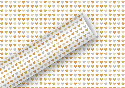 Geschenkpapier kleine bunte Herzen 1,5 m
