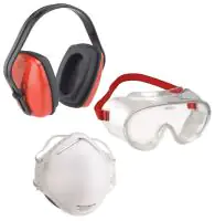 Arbeitsschutz-Set 3-teilig Brille Gehörschutz Maske