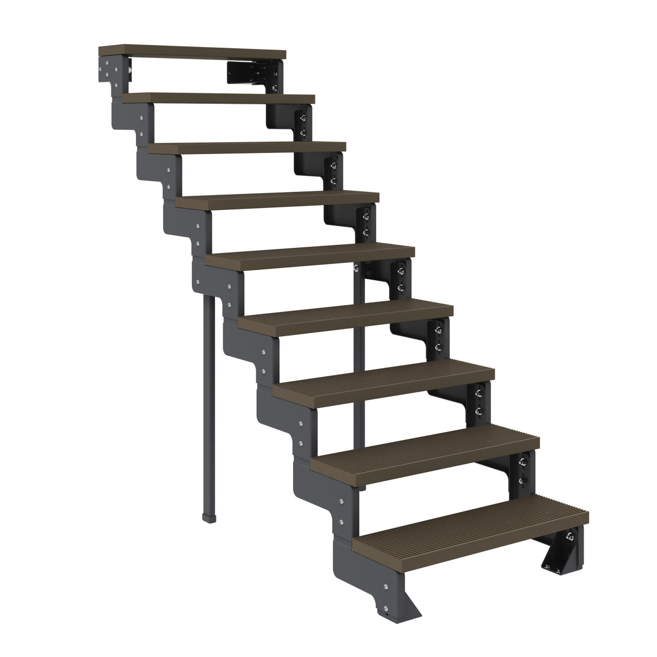 Dolle Außentreppe Trimax Gardentop 9 Stufen 80 cm ohne Geländer dunkelbraun