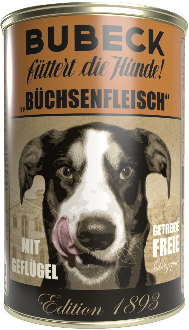 Bubeck Adult Büchsenfleisch Geflügel Hundefutter 400 g GLO629307580