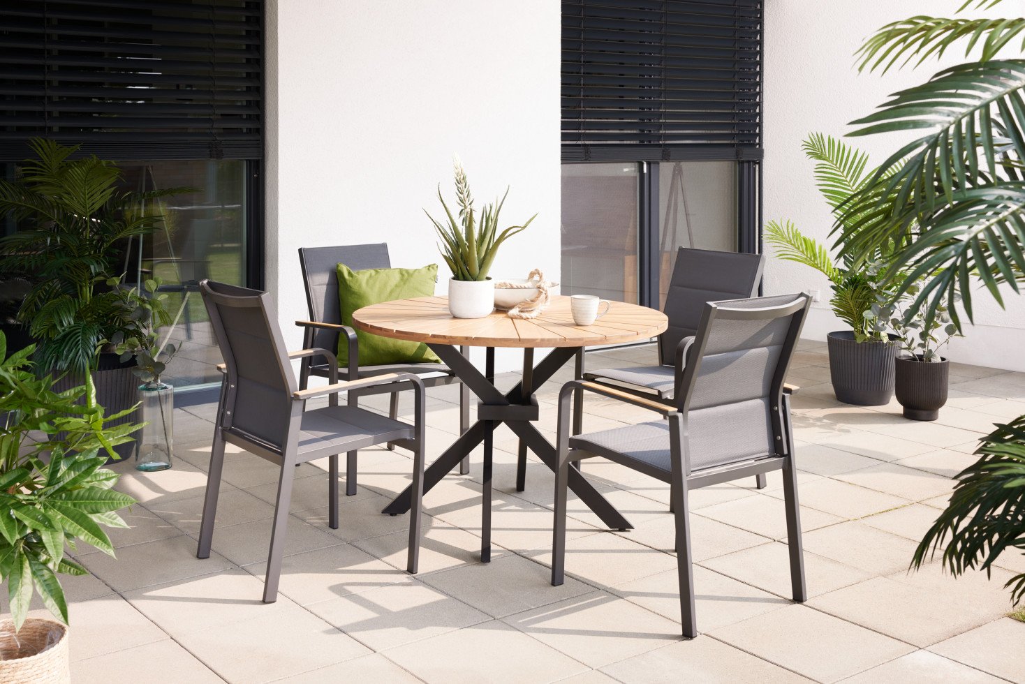 Primaster Gartentisch Paros Ø 115 cm rund kaufen Globus Baumarkt