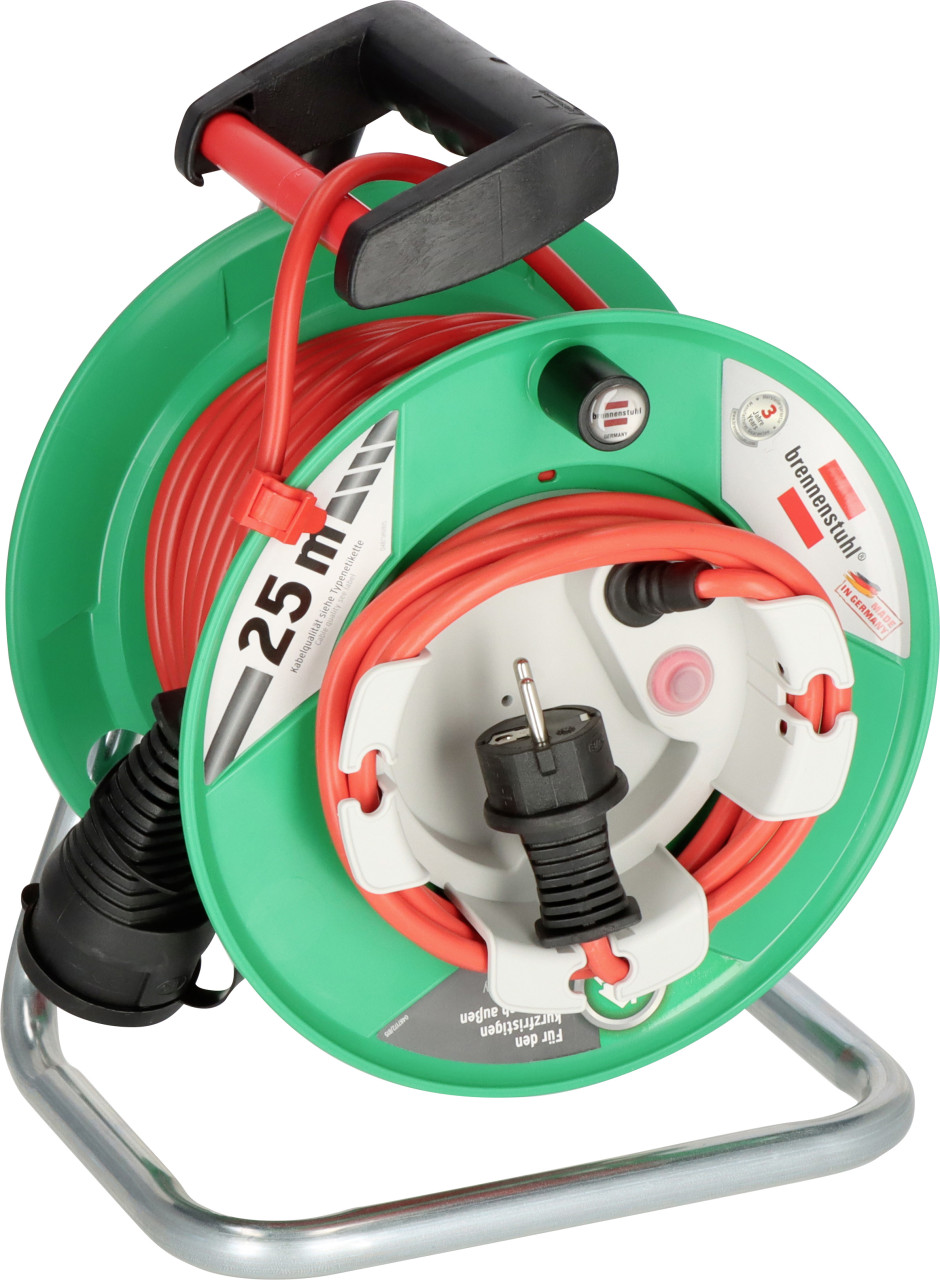Brennenstuhl Garten-Kabeltrommel Außen 23+2m H05VV-F3G1.5, rot