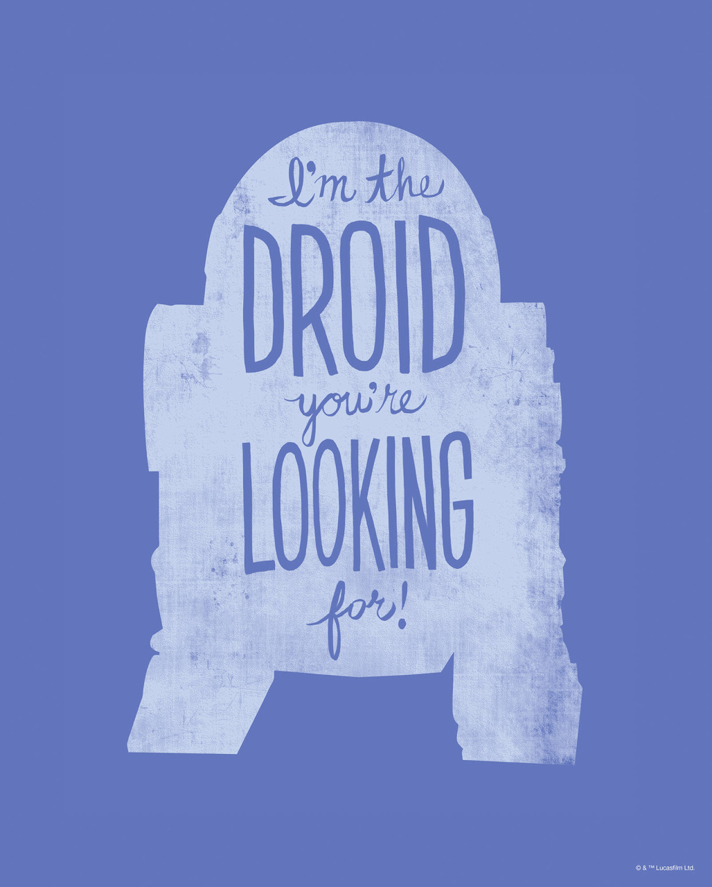 Komar Wandbild SW Silh Quotes R2D2 40 x 50 cm GLO769551674