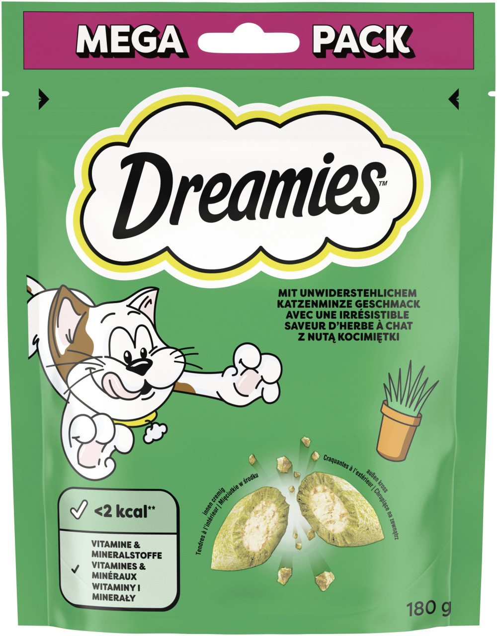 Dreamies Snacks mit Katzenminze Katzensnack 180 g GLO629206434