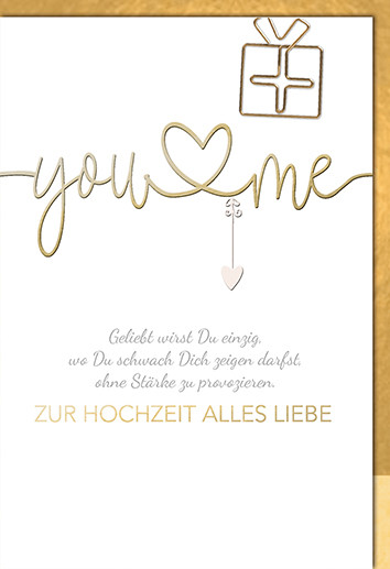 Hochzeitskarte Zur Hochzeit alles Liebe A6