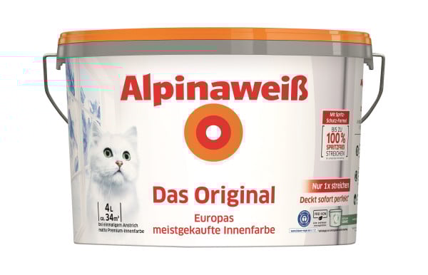 Alpinaweiß Das Original 4 L weiß matt Wandfarbe - Bild 1 von 4