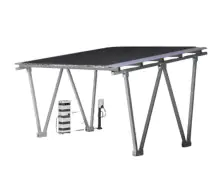 Sunlit Twin Solar Carport 12 Solarmodule, 8,6 kWh Speicher, Wallbox