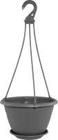 Geli Hängeampel Galicia Ø 25 cm anthrazit mit Untersetzer
