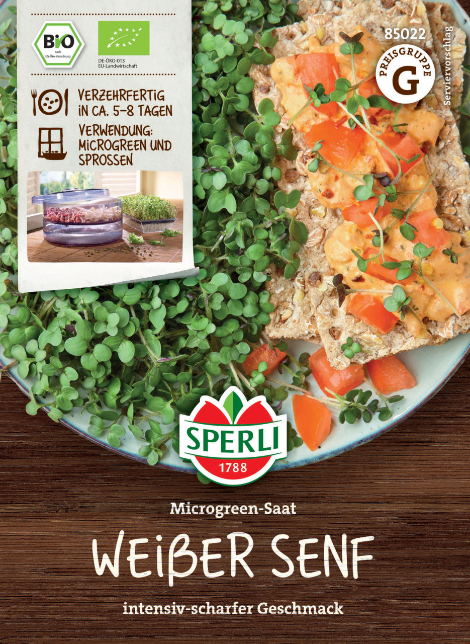 Sperli BIO Microgreen-Saat Weißer Senf GLO693109369