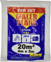 JUFOL Abdeckplane 2-er Set 2 mal 4 x 5 m, transparent