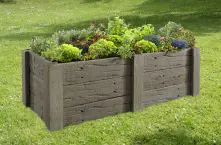 Kann Hochbeet-Set 2 Antik 210 x 110 x 75 cm braun