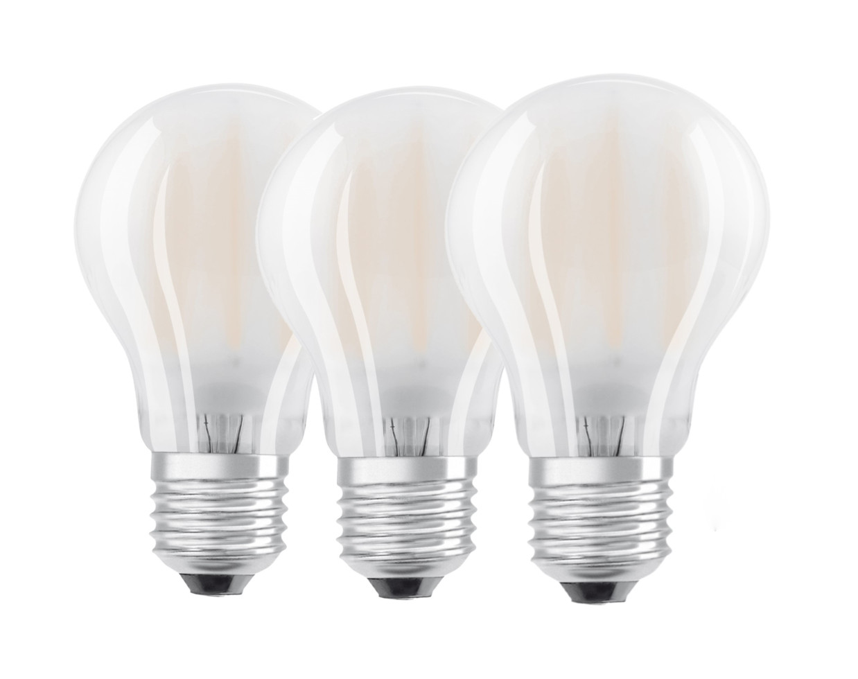 Bellalux LED Leuchtmittel Klassik A75 E27 7,5 W warmweiß weiß matt 3er Pack