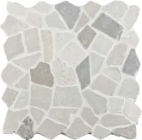 Mosaikfliese Marmor Bruch 30 x 30 cm grau
